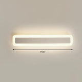 Minimalist Led Bar Vanity Light For Bathroom - White Acrylic Wall Mount / 19.5 Third Gear