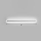 Minimalist Led Bar Vanity Light For Bathroom - White Acrylic Wall Mount / 39
