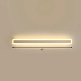 Minimalist Led Bar Vanity Light For Bathroom - White Acrylic Wall Mount / 47 Warm