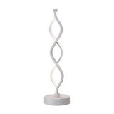 Minimalist Led Bedside Lamp With Spiral Acrylic Shade - Warm/White Light