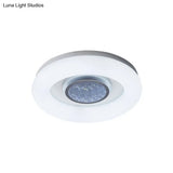 Minimalist Led Ceiling Flush Mount Light With Acrylic Shade In Black/Grey/Silver