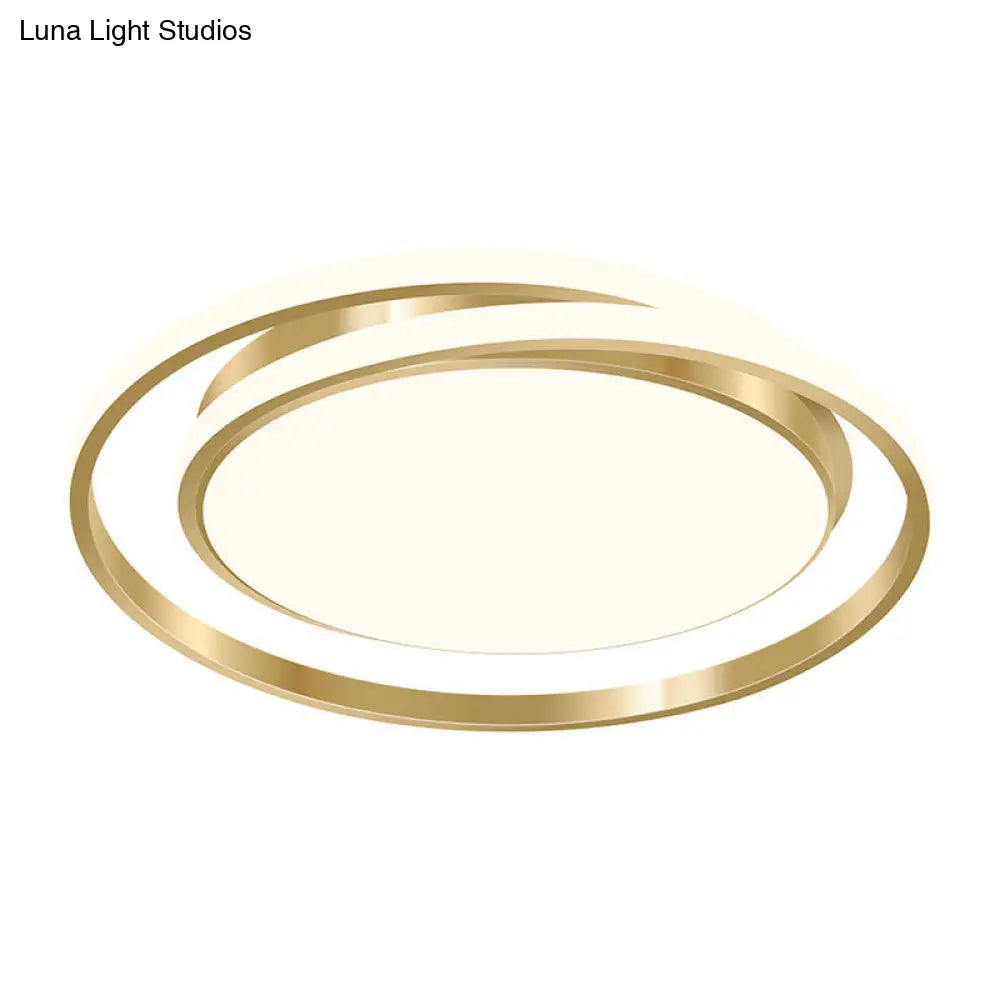 Minimalist Led Circle Flush Ceiling Light Acrylic Bedroom - Ready