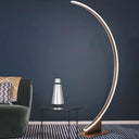 Minimalist Led Floor Lamp With Acrylic Diffuser - Sleek Metal Stand For Bedside Lighting Coffee