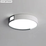 Minimalist Led Flush Light In Black-White Design With Multiple Shapes And Warm/White Options