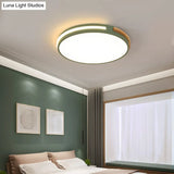 Minimalist Led Flush Mount Ceiling Light With Round Acrylic Shade - Bedroom Lighting Fixture