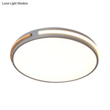 Minimalist Led Flush Mount Ceiling Light With Round Acrylic Shade - Bedroom Lighting Fixture