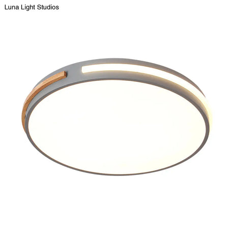 Minimalist Led Flush Mount Ceiling Light With Round Acrylic Shade - Bedroom Lighting Fixture