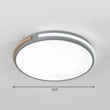 Minimalist Led Flush Mount Ceiling Light With Round Acrylic Shade - Bedroom Lighting Fixture Grey /