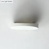 Minimalist Led Flush Wall Sconce In Aluminum With Black Grey Or White Finish - Ideal For Corridors