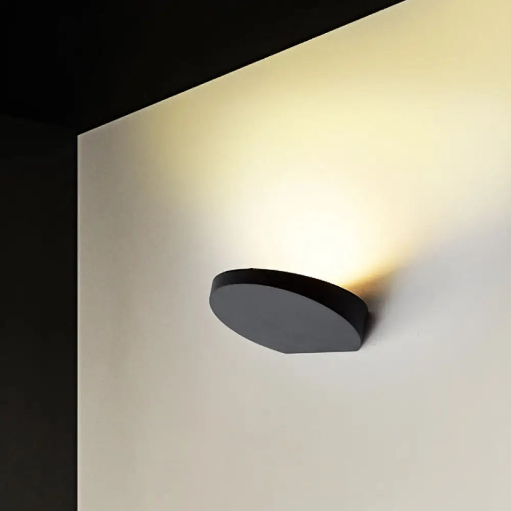 Minimalist Led Flush Wall Sconce In Aluminum With Black Grey Or White Finish - Ideal For Corridors