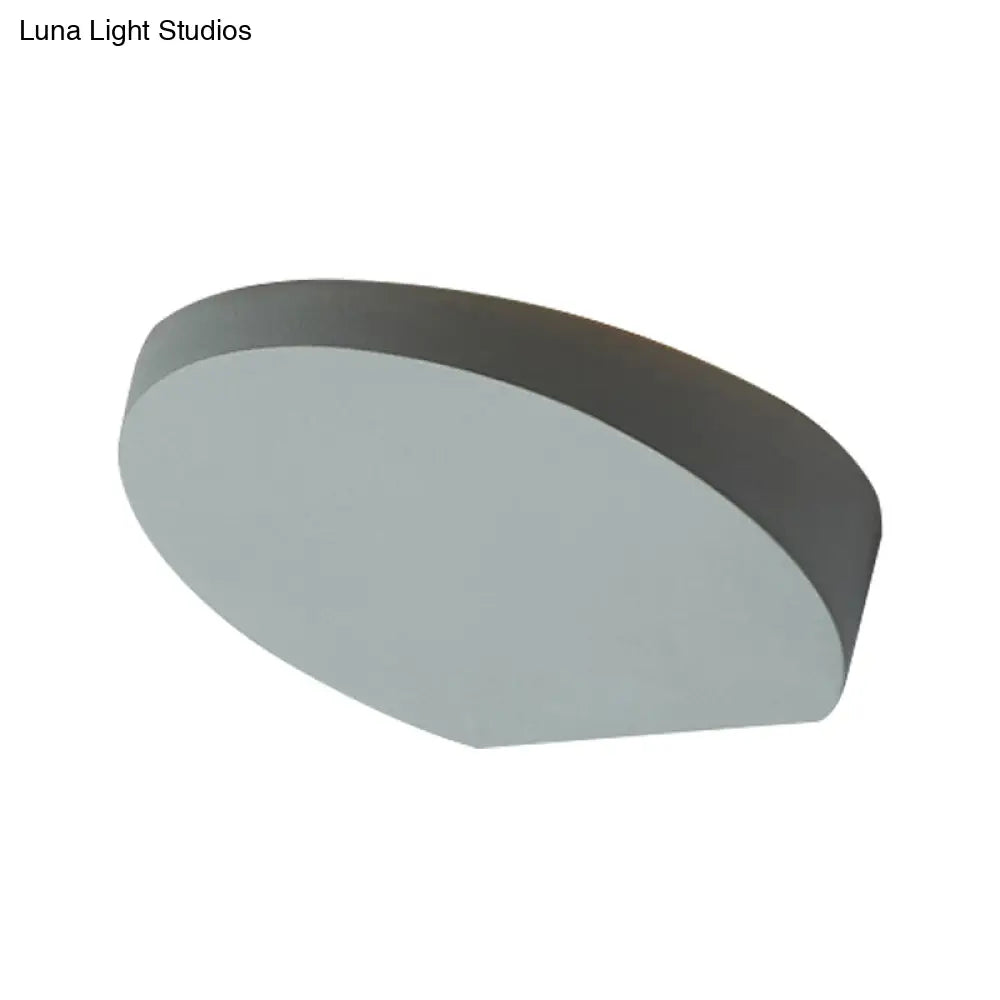 Minimalist Led Flush Wall Sconce In Aluminum With Black Grey Or White Finish - Ideal For Corridors