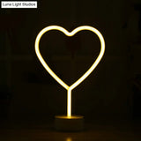 Minimalist Led Geometry Frame Mini Nightstand Lamp - White Plastic Wall Night Light