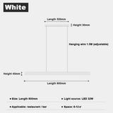 Minimalist Led Long Bar Pendant Light for Dining Room Kitchen 80cm 1 / Cold White pendant Light