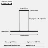Minimalist Led Long Bar Pendant Light for Dining Room Kitchen pendant Light