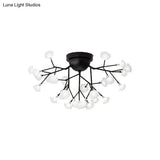 Minimalist Led Metal Flush Mount Ceiling Light For Living Room