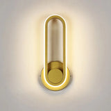Minimalist Led Oval Wall Sconce Light For Living Room - Stylish Metal Mount Lighting Gold / White