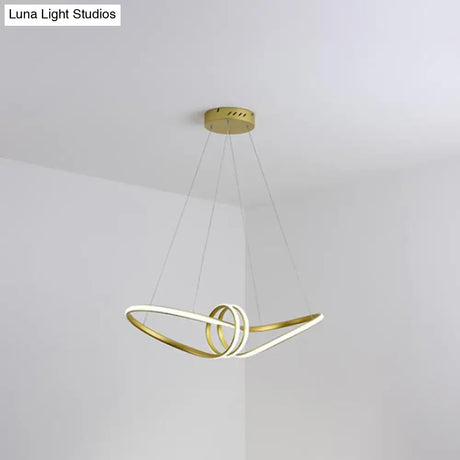 Minimalist Led Pendant Lamp Hanging Chandelier With Acrylic Shade Warm/White Light Lighting