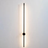 Minimalist Led Stair Sconce: Slim Aluminum Wall Light Fixture Black / Warm 47