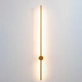 Minimalist Led Stair Sconce: Slim Aluminum Wall Light Fixture Gold / Warm 47