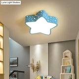 Minimalist Led Star Flush Mount Ceiling Light For Bedrooms
