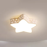 Minimalist Led Star Flush Mount Ceiling Light For Bedrooms White / 16