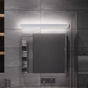 Minimalist Led Vanity Mirror Light - Oblong Flush Wall Sconce In Warm/White 16/23.5/31.5 Inch Length