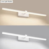 Minimalist Led Wall Mount Light Fixture - Stick Shaped Bathroom Vanity Lighting In Acrylic