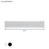 Minimalist Led Wall Sconce Light In Black/White - Perfect For Bedchamber