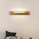 Minimalist Led Wall Sconce: Rectangular Aluminum Fixture 12/16 Diameter Black/White Gold / 12