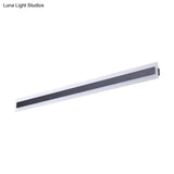 Minimalist Led Wall Sconce With Black Metal Frame And Acrylic Shade