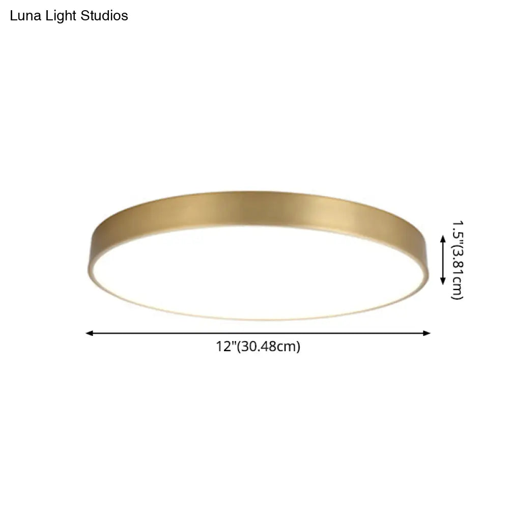Minimalist Metal Flush Mount Ceiling Light For Bedroom