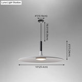 Minimalist Metal Led Pendant Lamp - Flying Saucer Style For Restaurants
