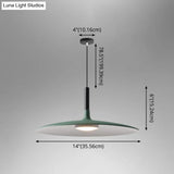 Minimalist Metal Led Pendant Lamp - Flying Saucer Style For Restaurants