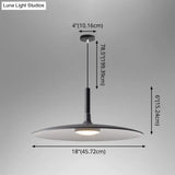 Minimalist Metal Led Pendant Lamp - Flying Saucer Style For Restaurants