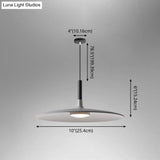 Minimalist Metal Led Pendant Lamp - Flying Saucer Style For Restaurants