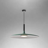 Minimalist Metal Led Pendant Lamp - Flying Saucer Style For Restaurants Green / 18