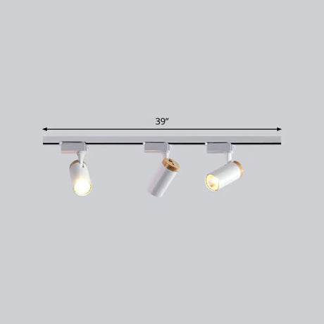 Minimalist Metal Led Track Lamp - Tube Shape For Bedroom Ceiling Lighting 3 / White