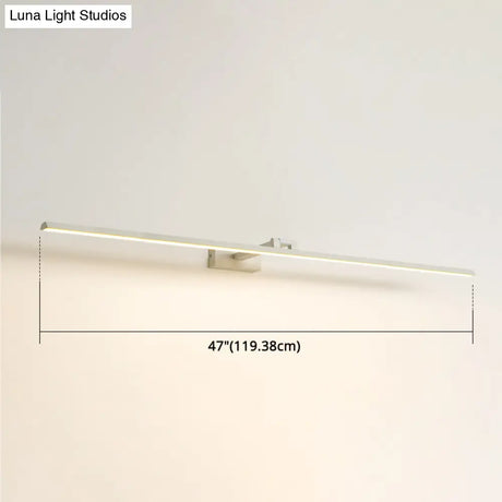 Minimalist Metal Led Vanity Light - Single Fixture Modern Style