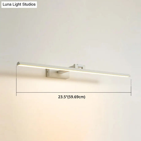 Minimalist Metal Led Vanity Light - Single Fixture Modern Style