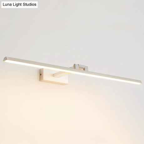 Minimalist Metal Led Vanity Light - Single Fixture Modern Style