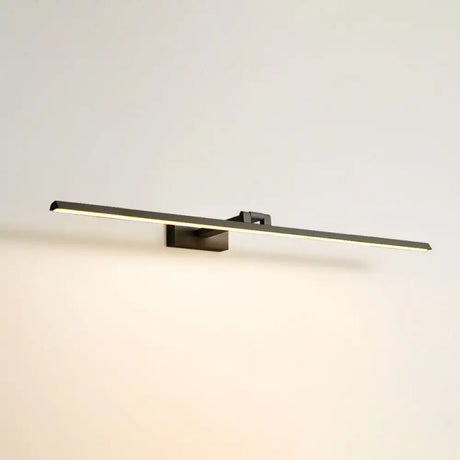 Minimalist Metal Led Vanity Light - Single Fixture Modern Style Black / 31.5 Natural
