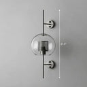 Minimalist Metal Mesh Wall Light Sconce With Clear Glass Shade - 1-Head Mount Lamp Silver / Globe
