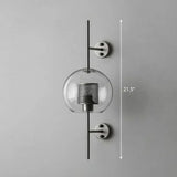 Minimalist Metal Mesh Wall Light Sconce With Clear Glass Shade - 1-Head Mount Lamp Silver / Globe