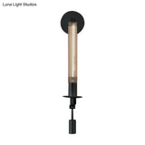 Minimalist Metal Tube Bathroom Wall Mount Light | 1/2-Head Brass/Black/Chrome Sconce Fixture