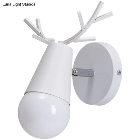 Minimalist Metal Wall Lamp With Pivot Joint - Antler Bedside Reading Sconce Fixture