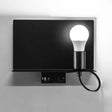 Minimalist Metal Wall Light With Supporter - Ideal For Study Black