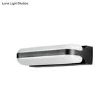 Minimalist Metallic Black Led Wall Sconce For Balcony Lighting