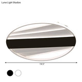 Minimalist Metallic Flush Mount Light Fixture In Warm/White Led 16’/19.5’ W