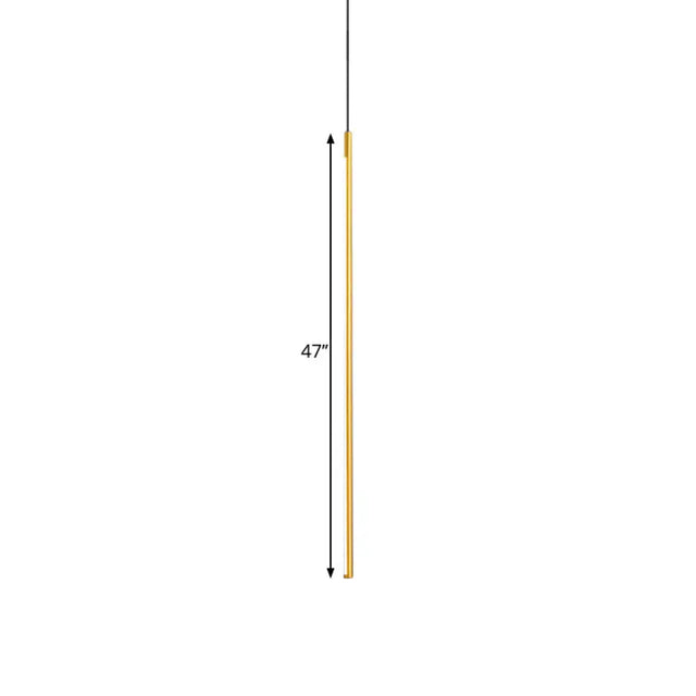 Modern Metallic Led Pendant Light With Minimalist Design In Black/Gold - Warm/White Illumination