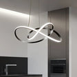 Minimalist Metallic Led Pendant Chandelier - Knotting Ceiling Light For Restaurants (Black) Black